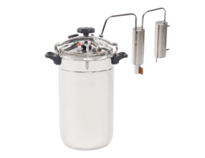 Обновленный с насадкой-дистиллятором для самогона. Автоклав с самогонной насадкой